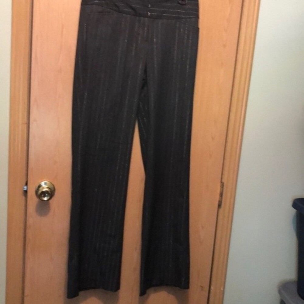 Express Editor Trousers Size 2 Grey With Silver T… - image 1